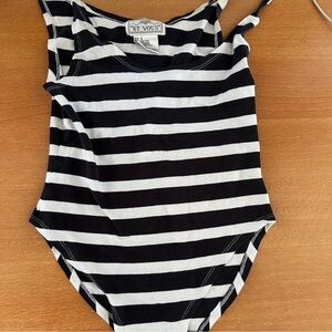 Tight black and white bodysuit from Et Vous, size S